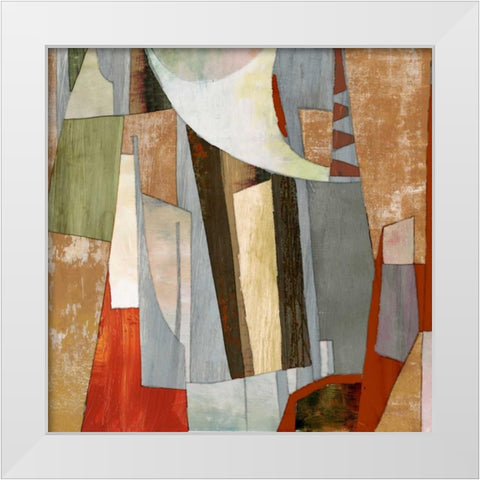 Landscape Collage  White Modern Wood Framed Art Print by PI Studio