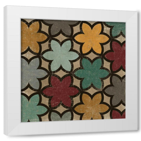 Venetian Pattern  White Modern Wood Framed Art Print by PI Studio