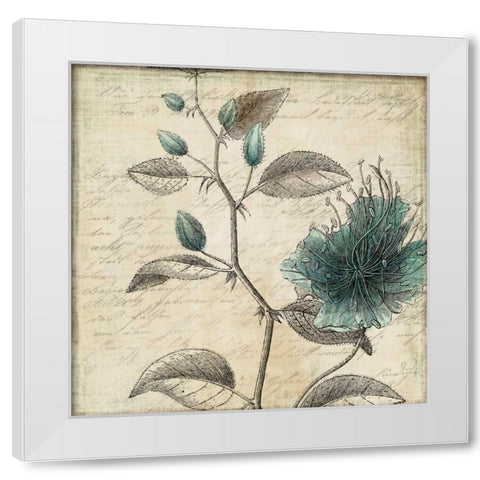 Blue Bird II White Modern Wood Framed Art Print by PI Studio