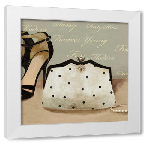 White bag White Modern Wood Framed Art Print by PI Studio