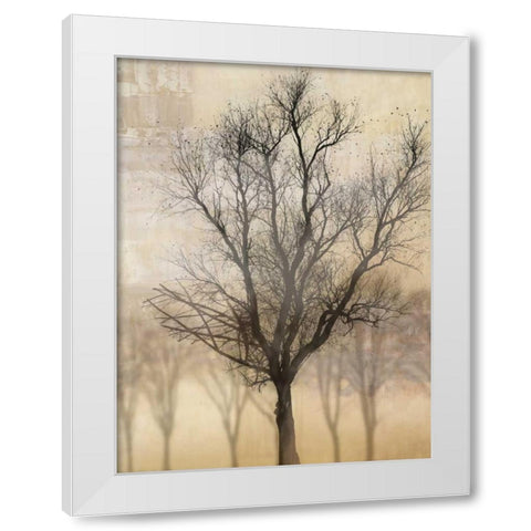 Solitaire White Modern Wood Framed Art Print by PI Studio