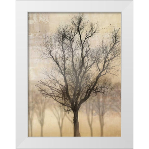 Solitaire White Modern Wood Framed Art Print by PI Studio