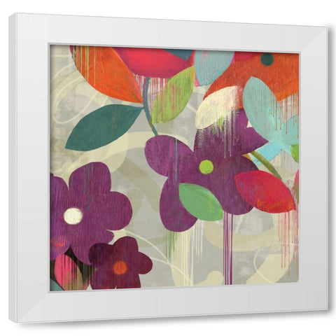 Graphitti Flower I White Modern Wood Framed Art Print by PI Studio