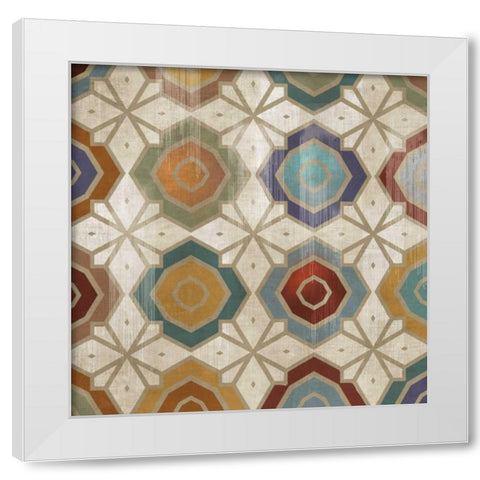 Gallactica Tile III White Modern Wood Framed Art Print by PI Studio