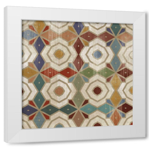 Gallactica Tile IV White Modern Wood Framed Art Print by PI Studio