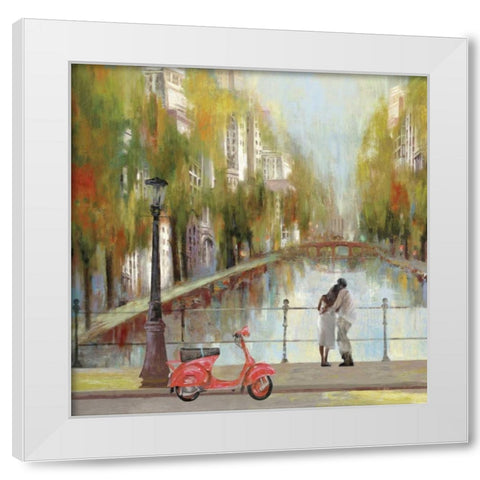 A Stroll to Remember White Modern Wood Framed Art Print by PI Studio