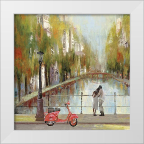 A Stroll to Remember White Modern Wood Framed Art Print by PI Studio