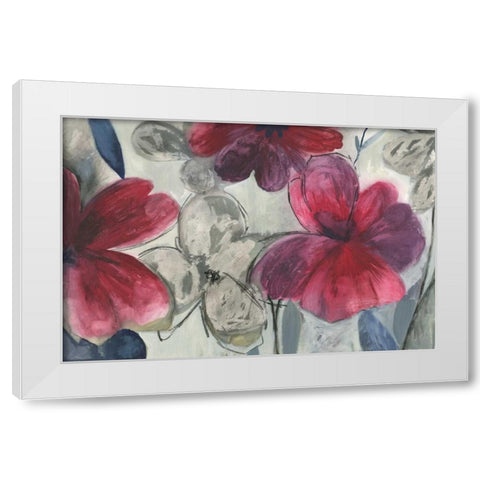 Cartagena Floral  White Modern Wood Framed Art Print by PI Studio