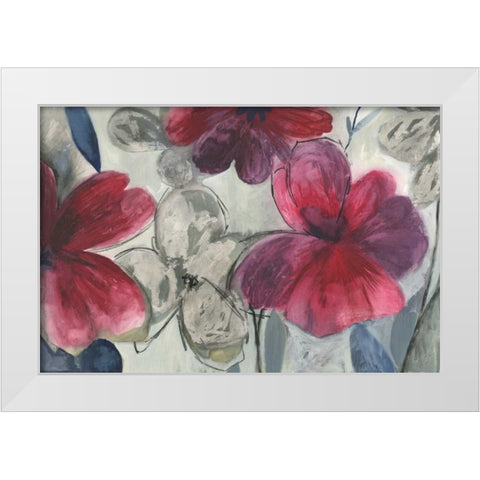 Cartagena Floral  White Modern Wood Framed Art Print by PI Studio