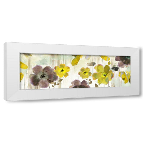 Bouquet Florals White Modern Wood Framed Art Print by PI Studio