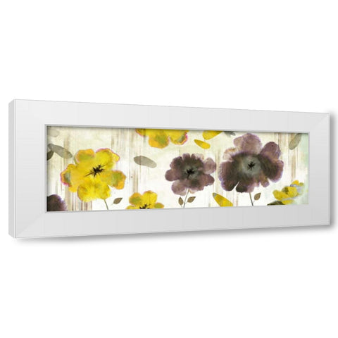 Bouquet Florals II White Modern Wood Framed Art Print by PI Studio