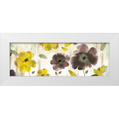 Bouquet Florals II White Modern Wood Framed Art Print by PI Studio