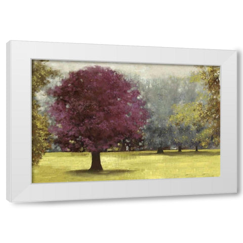 Summer Days - Plum White Modern Wood Framed Art Print by PI Studio