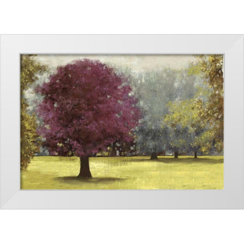 Summer Days - Plum White Modern Wood Framed Art Print by PI Studio