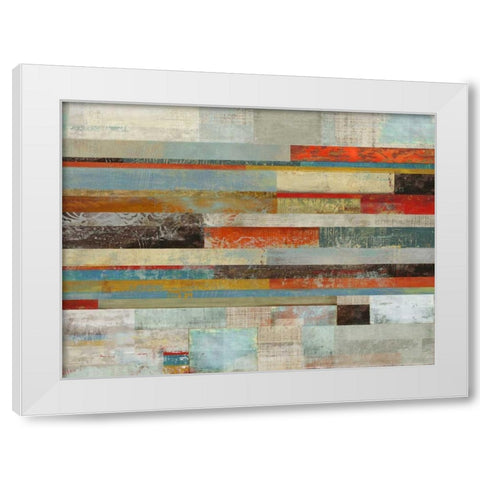 Slide White Modern Wood Framed Art Print by PI Studio