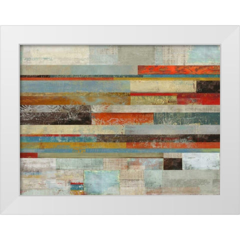 Slide White Modern Wood Framed Art Print by PI Studio