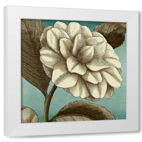 Slowdance Woodblock I White Modern Wood Framed Art Print by PI Studio