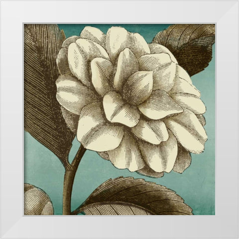 Slowdance Woodblock I White Modern Wood Framed Art Print by PI Studio