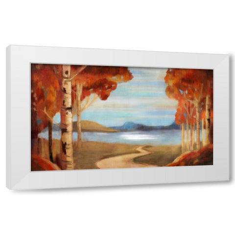 Peaceful Reservation White Modern Wood Framed Art Print by PI Studio