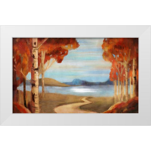 Peaceful Reservation White Modern Wood Framed Art Print by PI Studio