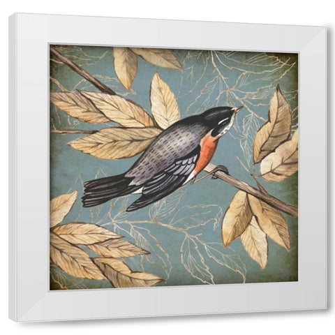 Songbird Fable I White Modern Wood Framed Art Print by PI Studio