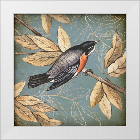 Songbird Fable I White Modern Wood Framed Art Print by PI Studio