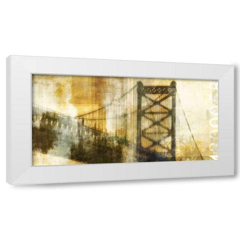 Bridge White Modern Wood Framed Art Print by PI Studio