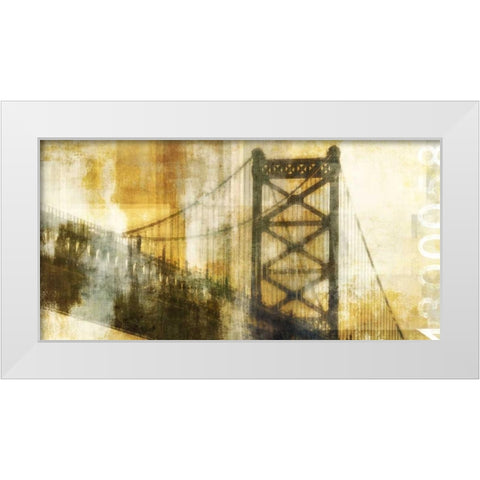 Bridge White Modern Wood Framed Art Print by PI Studio