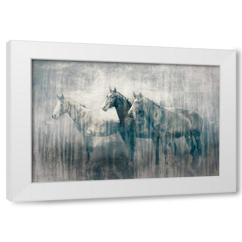 Marchpast White Modern Wood Framed Art Print by PI Studio