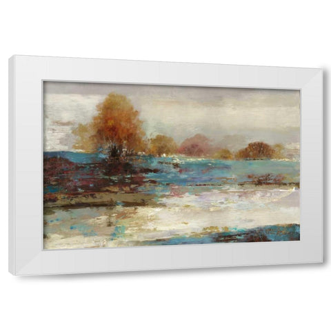 Overlooking White Modern Wood Framed Art Print by PI Studio