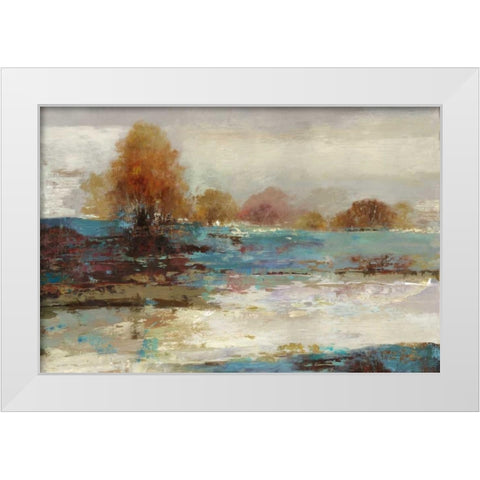 Overlooking White Modern Wood Framed Art Print by PI Studio