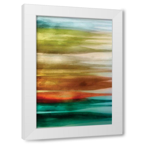 Sideways White Modern Wood Framed Art Print by PI Studio