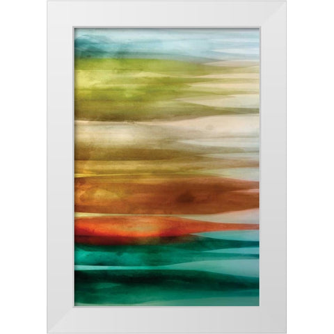 Sideways White Modern Wood Framed Art Print by PI Studio