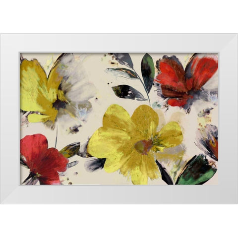 Sweet Blooms White Modern Wood Framed Art Print by PI Studio