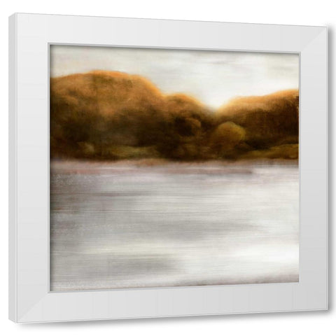 Red Landscape I White Modern Wood Framed Art Print by PI Studio