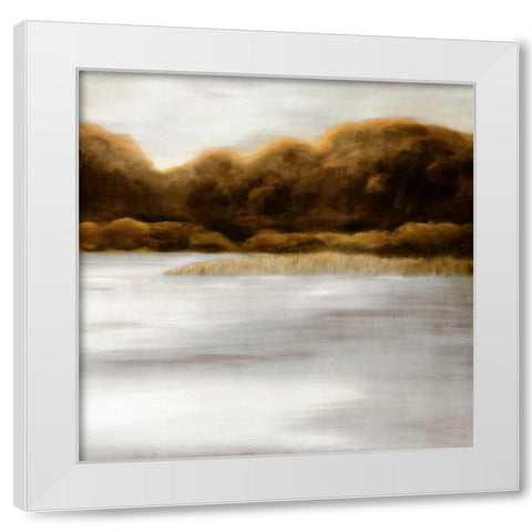 Red Landscape II White Modern Wood Framed Art Print by PI Studio