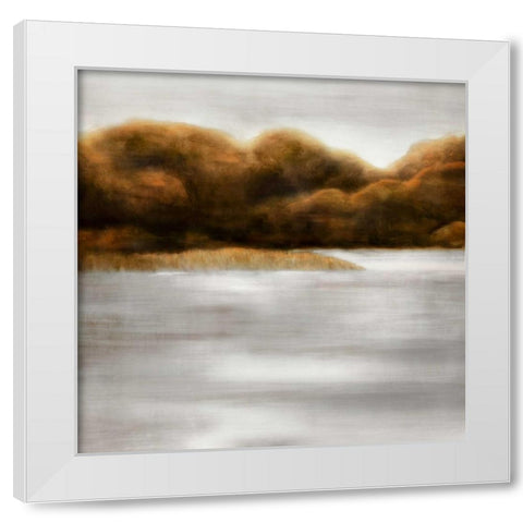 Red Landscape III White Modern Wood Framed Art Print by PI Studio