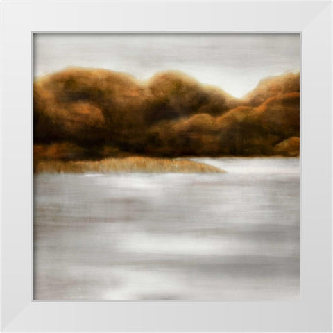 Red Landscape III White Modern Wood Framed Art Print by PI Studio