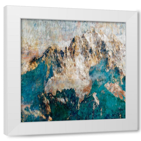 Mountain II White Modern Wood Framed Art Print by PI Studio