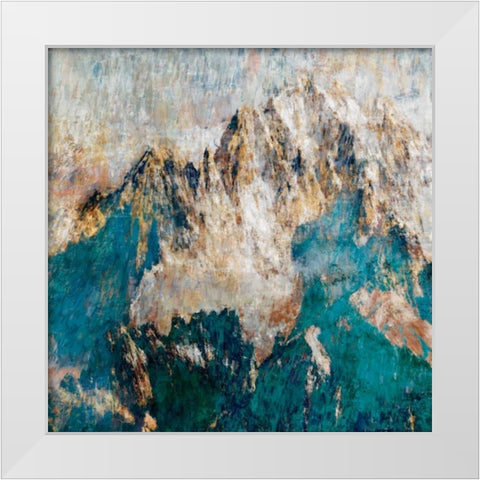 Mountain II White Modern Wood Framed Art Print by PI Studio