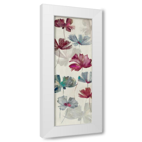 Ruffled Petals I White Modern Wood Framed Art Print by PI Studio