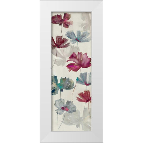 Ruffled Petals I White Modern Wood Framed Art Print by PI Studio