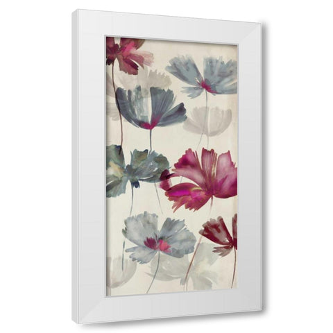 Ruffled Petals II White Modern Wood Framed Art Print by PI Studio