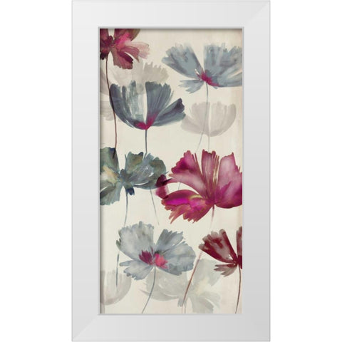 Ruffled Petals II White Modern Wood Framed Art Print by PI Studio