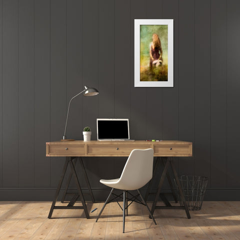 Nymph Kiss II White Modern Wood Framed Art Print by PI Studio