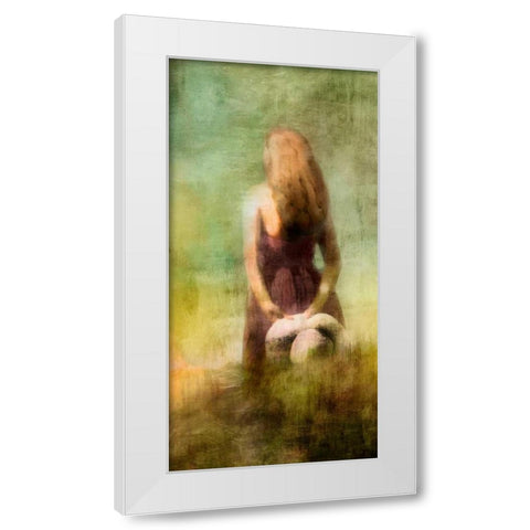 Nymph Kiss II White Modern Wood Framed Art Print by PI Studio