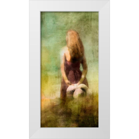 Nymph Kiss II White Modern Wood Framed Art Print by PI Studio