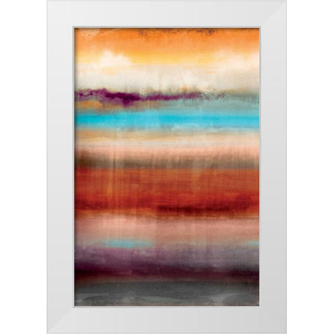 Tribal Colour Wash III White Modern Wood Framed Art Print by PI Studio