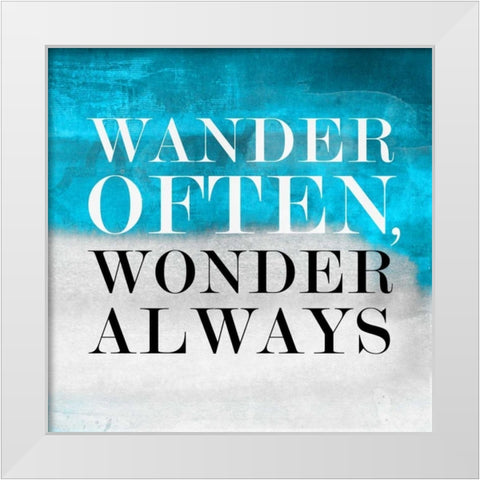 Wander BG I White Modern Wood Framed Art Print by PI Studio