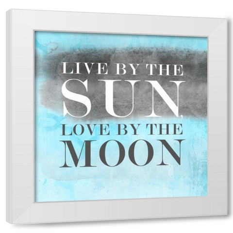 Live BG II White Modern Wood Framed Art Print by PI Studio